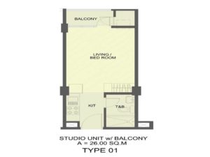 Studio Type w/ Balcony at Amvel Mansions Condo for Sale