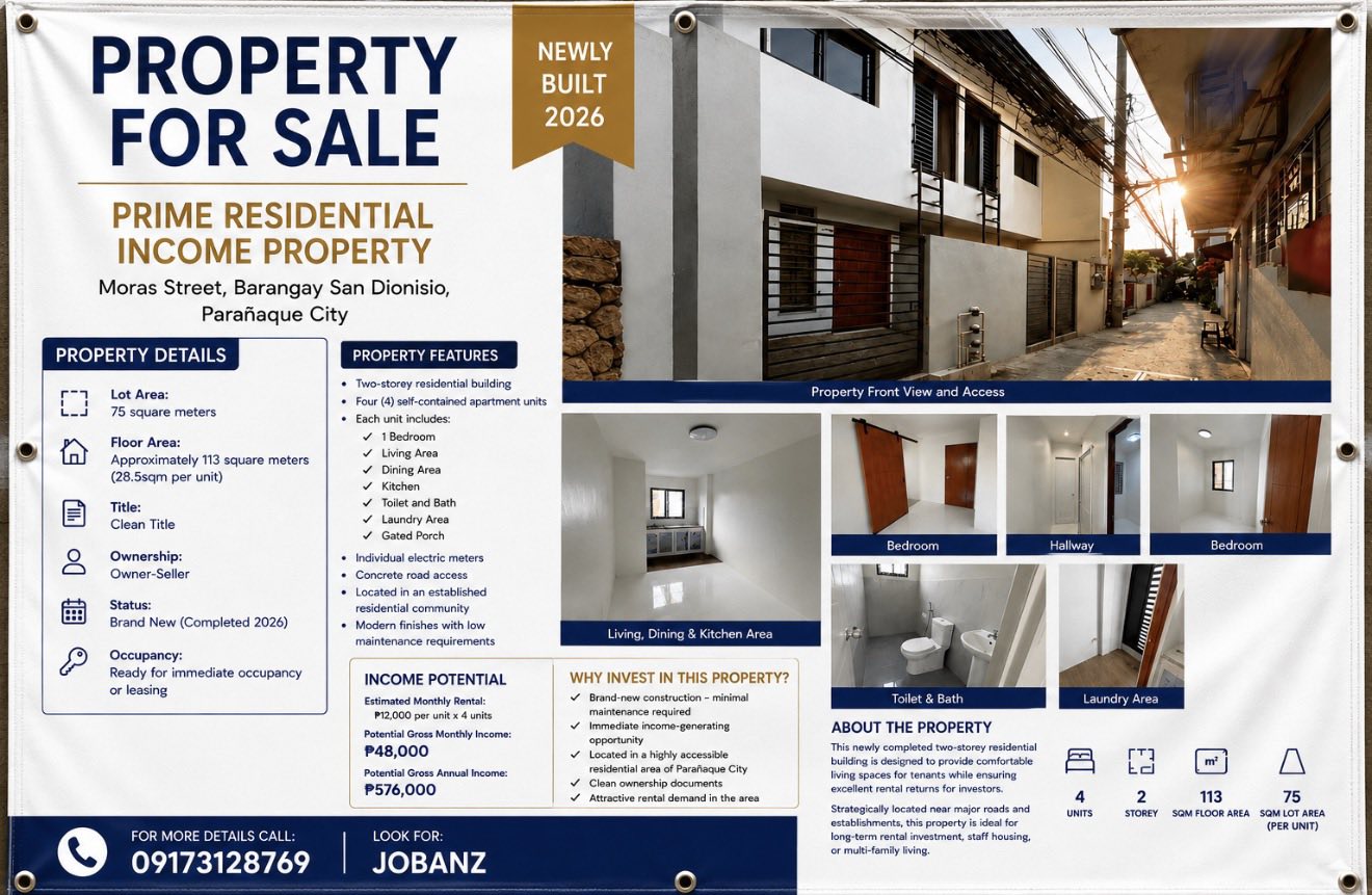 poster on the said property